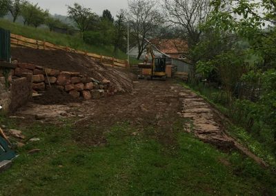 Hangsicherung mit Treppenanlage