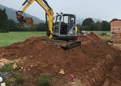 Verfüll – und Erdarbeiten einer Hausanlage